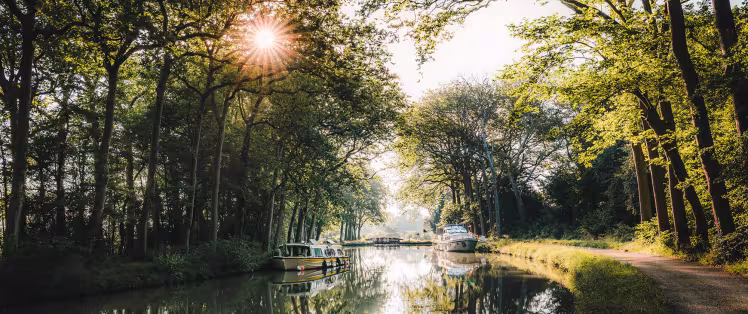 Aude, paysage Canal Lauragais