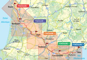 Carte Routard Canal des 2 Mers à vélo
