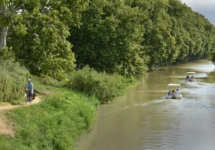 Long du canal du Midi en bateau + vélo