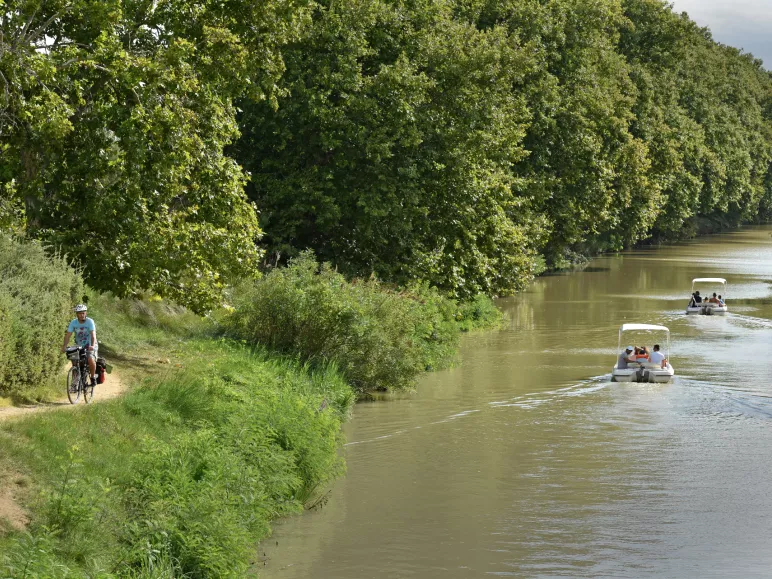 Long du canal du Midi en bateau + vélo