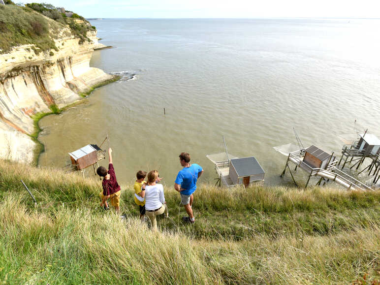 Les falaises de Meshers au bord de l'estuaire 