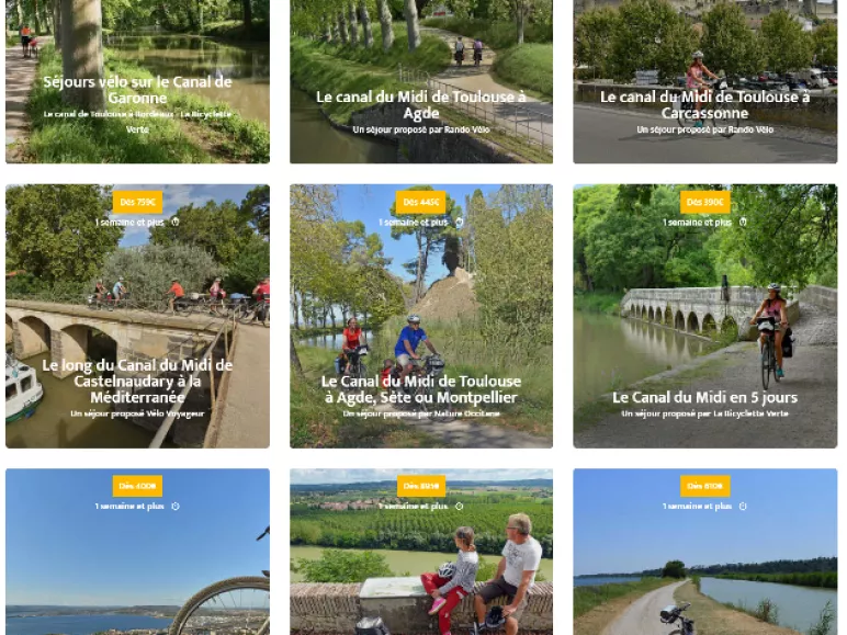 Séjours vélo Canal des 2 Mers