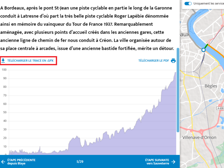 Tracés GPX Canal des 2 Mers